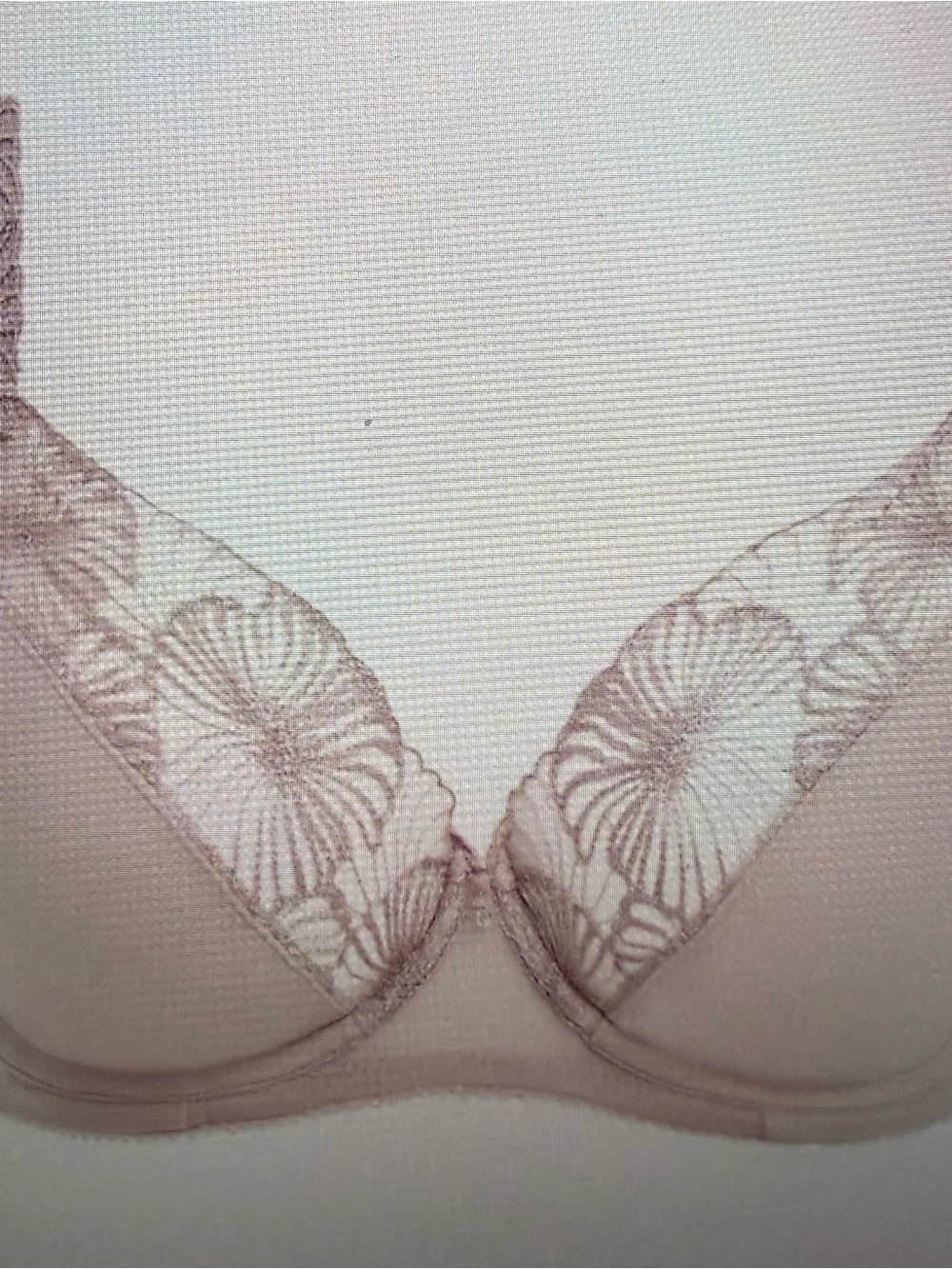 Wacoal Floral Lace Plunge Bra in Light Mauve